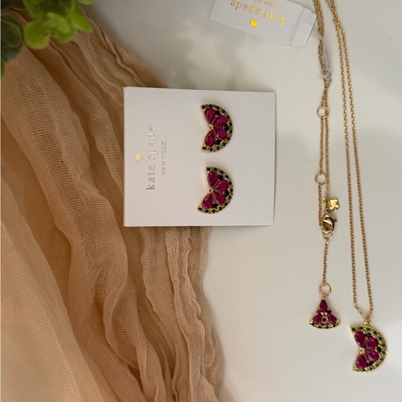 Kate Spade Watermelon Necklace and Earring Ser - Picture 3 of 4